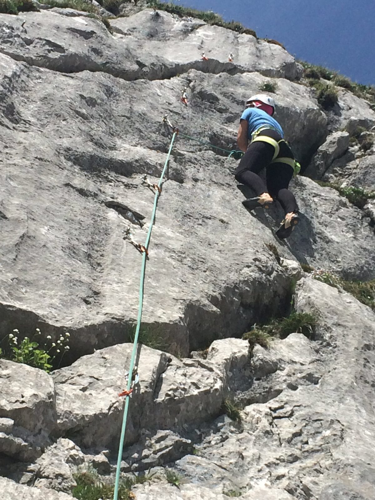 Der Klettergarten nahe der Coburger Hütte Climbers