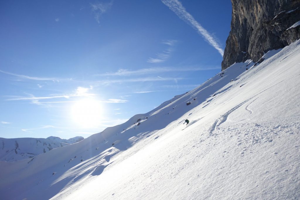 Nach dem Klettervergnügen kommt die Abfahrt, Foto: Simon Schöpf | Climbers Paradise