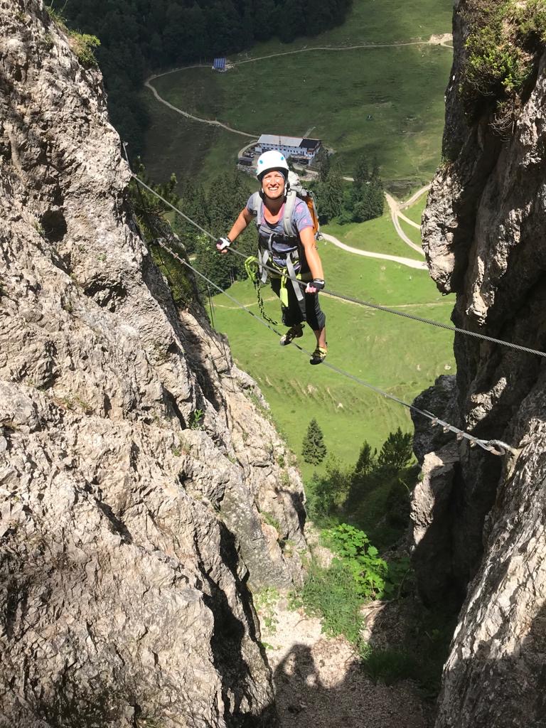 Seilbrücke "Schluchtenscheisserl" im Bergkameradensteig, Foto: Susa Schreiner | Climbers Paradise