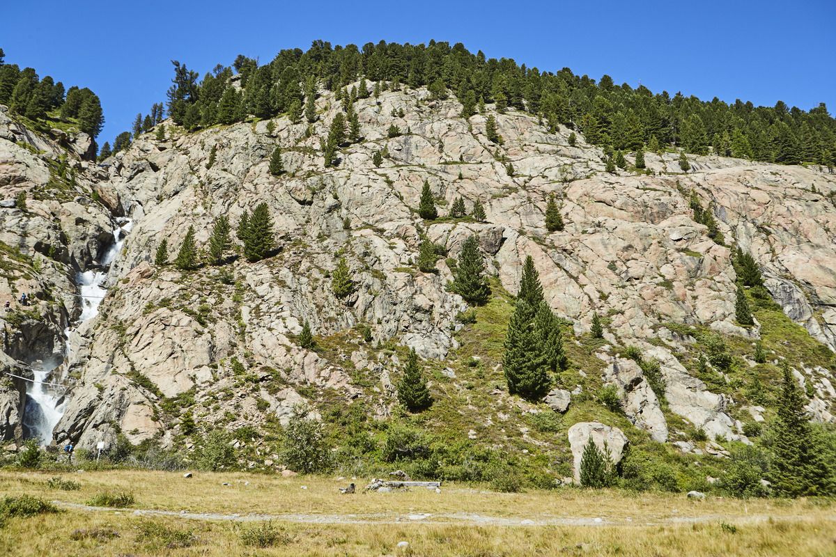 Hochalpine Idylle: Der Anfänger-Klettergarten Fernergries im Kaunertal. Foto: TVB Kaunertal