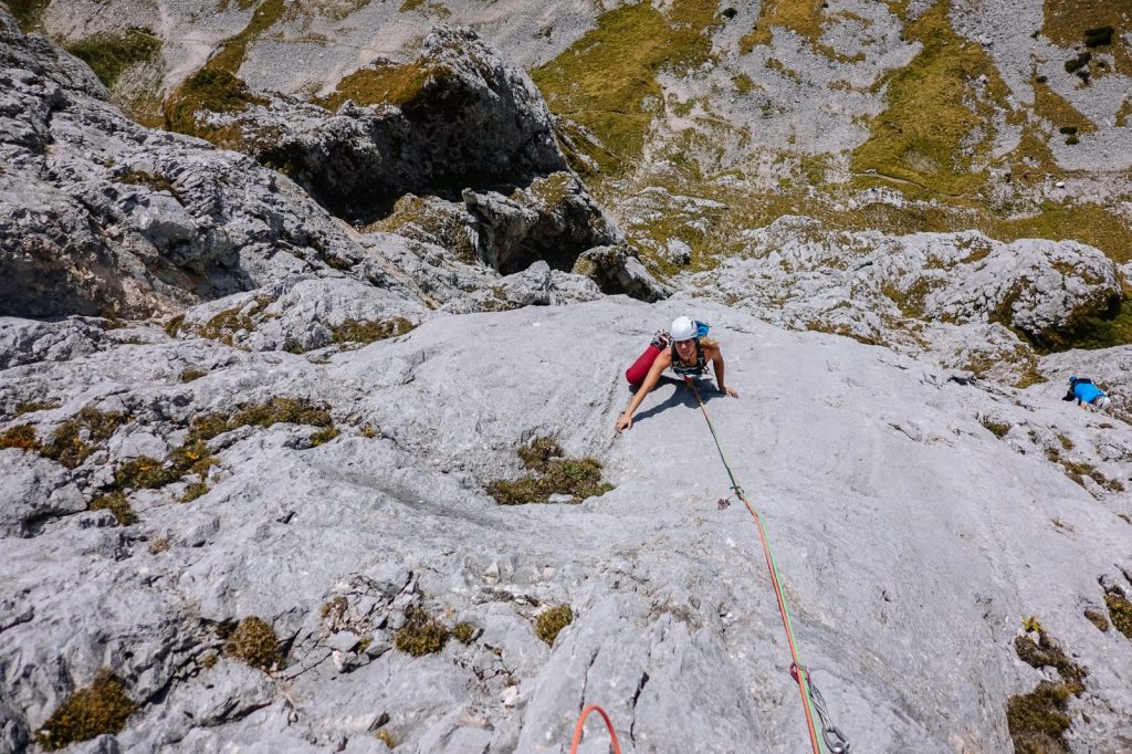 Genussklettern an der Mehrseillängenroute „Miss Nesselwängle", Foto: Simon Schöpf | Climbers Paradise