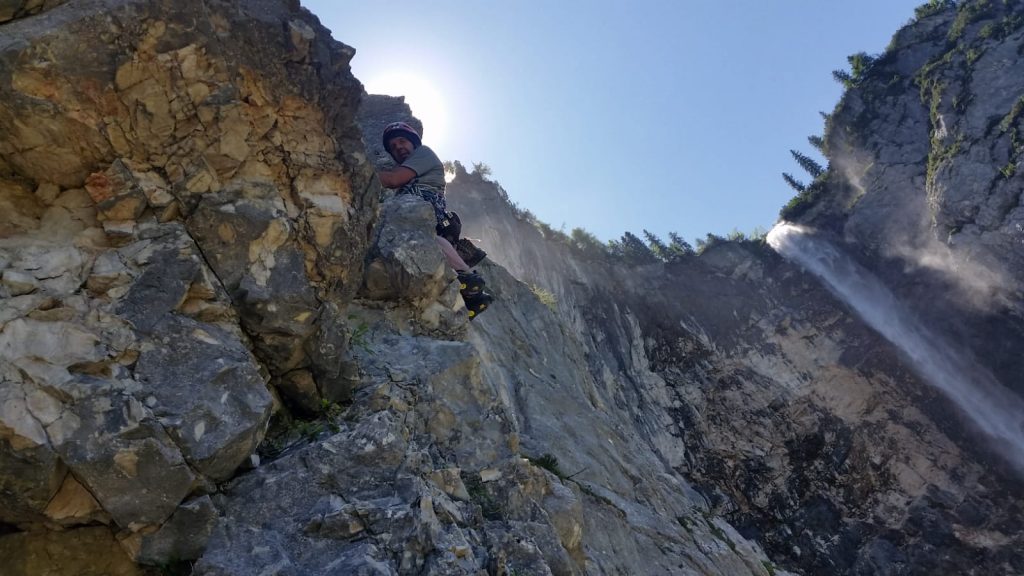 Den Latschentango an der Seebenwand klettern, Foto: Cecile Stolz | Climbers Paradise