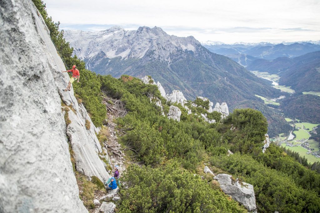 Kletterroute bei der Steinplatte, Foto: Defrancesco | Climbers Paradise