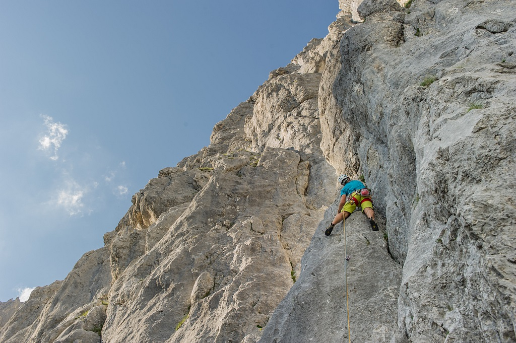 Die Karlsspitze entlang der Wirtskante, Foto: Roland Schonner, TVB Wilder Kaiser | Climbers Paradise