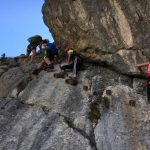 Mut wurde auch beim Klettersteig gehen bewiesen.